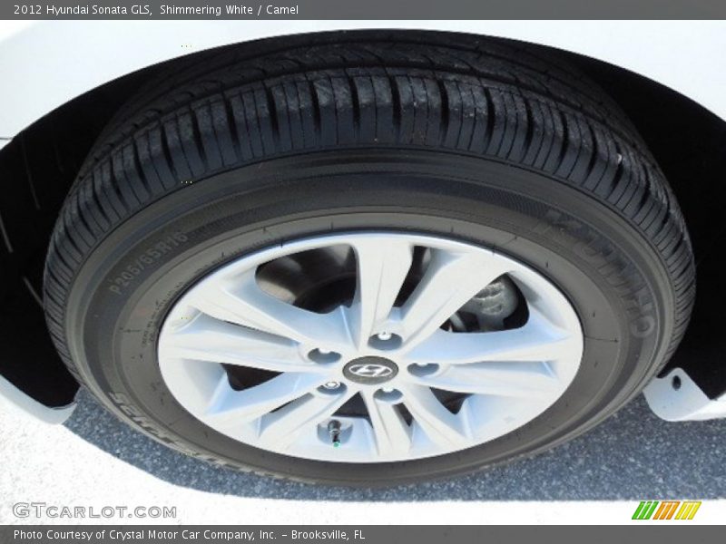 Shimmering White / Camel 2012 Hyundai Sonata GLS