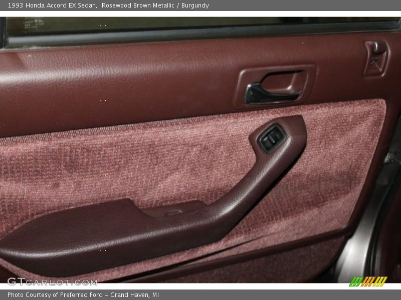 Rosewood Brown Metallic / Burgundy 1993 Honda Accord EX Sedan