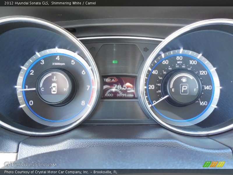 Shimmering White / Camel 2012 Hyundai Sonata GLS