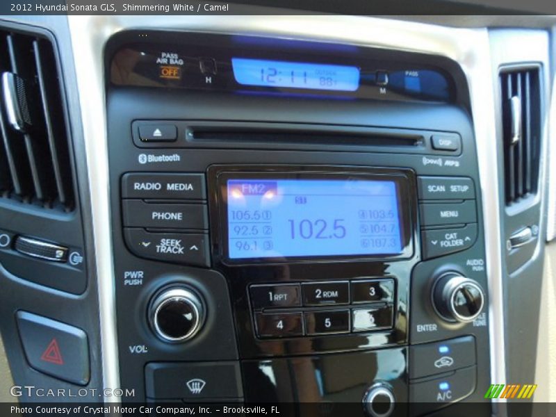 Shimmering White / Camel 2012 Hyundai Sonata GLS