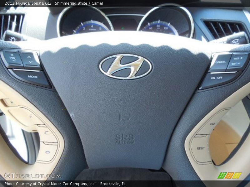 Shimmering White / Camel 2012 Hyundai Sonata GLS