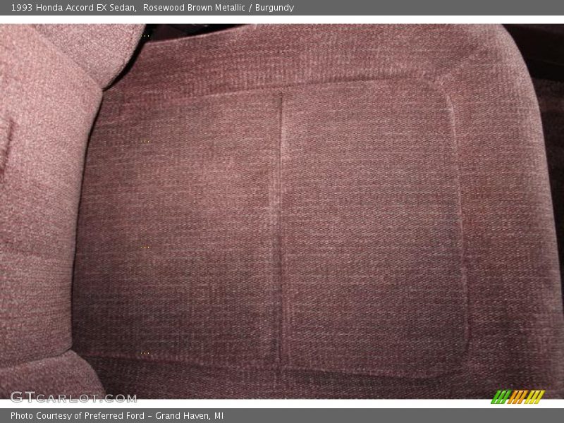 Rosewood Brown Metallic / Burgundy 1993 Honda Accord EX Sedan