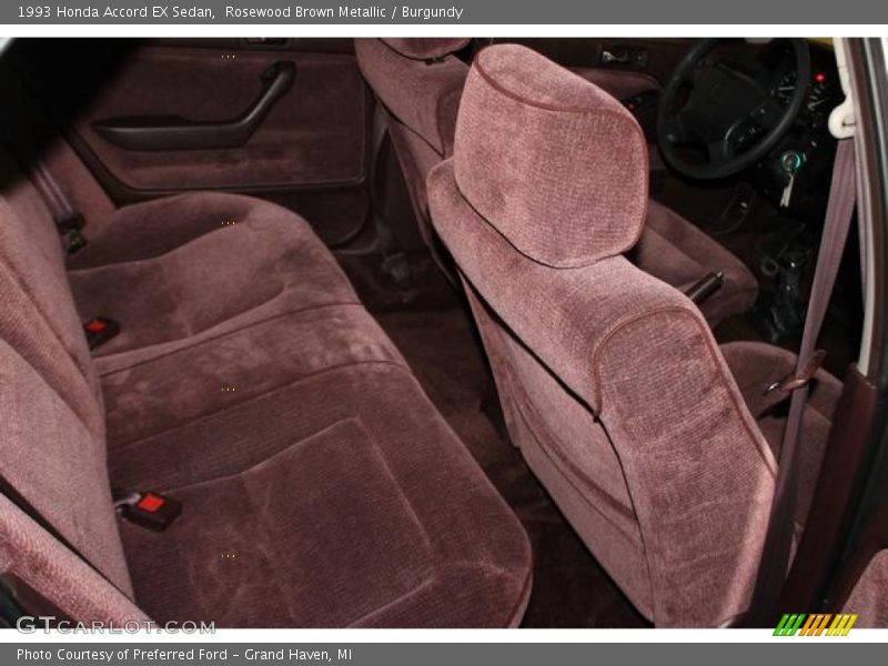Rosewood Brown Metallic / Burgundy 1993 Honda Accord EX Sedan