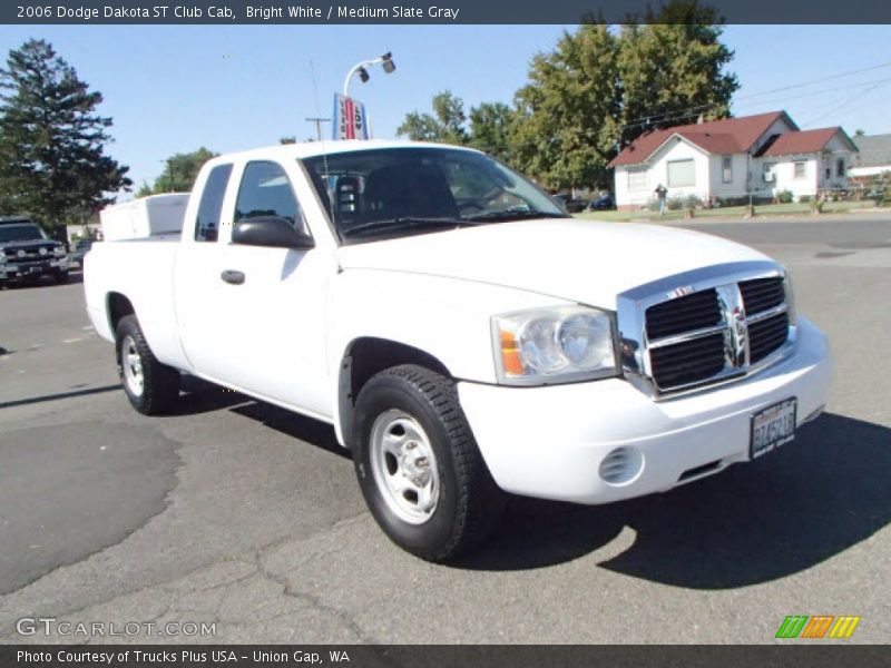 Bright White / Medium Slate Gray 2006 Dodge Dakota ST Club Cab