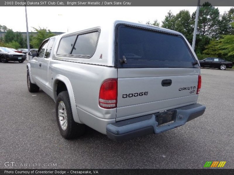 Bright Silver Metallic / Dark Slate Gray 2003 Dodge Dakota SXT Club Cab