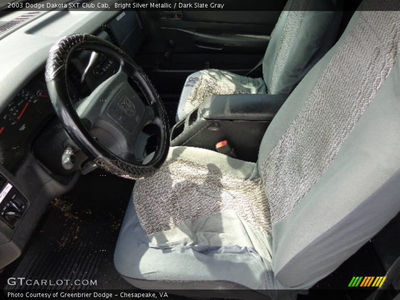 Bright Silver Metallic / Dark Slate Gray 2003 Dodge Dakota SXT Club Cab