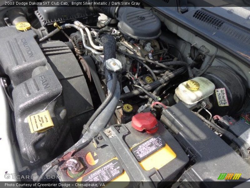 Bright Silver Metallic / Dark Slate Gray 2003 Dodge Dakota SXT Club Cab