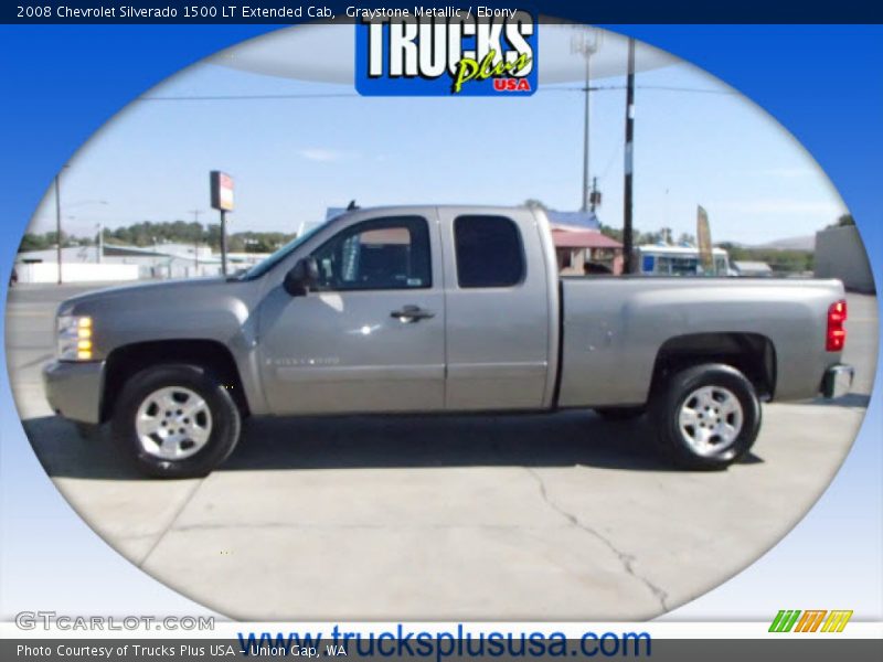 Graystone Metallic / Ebony 2008 Chevrolet Silverado 1500 LT Extended Cab