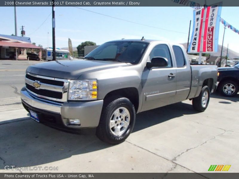 Graystone Metallic / Ebony 2008 Chevrolet Silverado 1500 LT Extended Cab