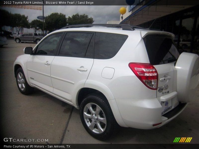 Blizzard White Pearl / Sand Beige 2012 Toyota RAV4 Limited