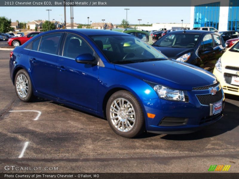 Blue Topaz Metallic / Jet Black 2013 Chevrolet Cruze ECO