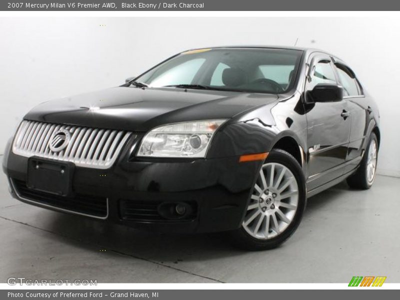 Black Ebony / Dark Charcoal 2007 Mercury Milan V6 Premier AWD