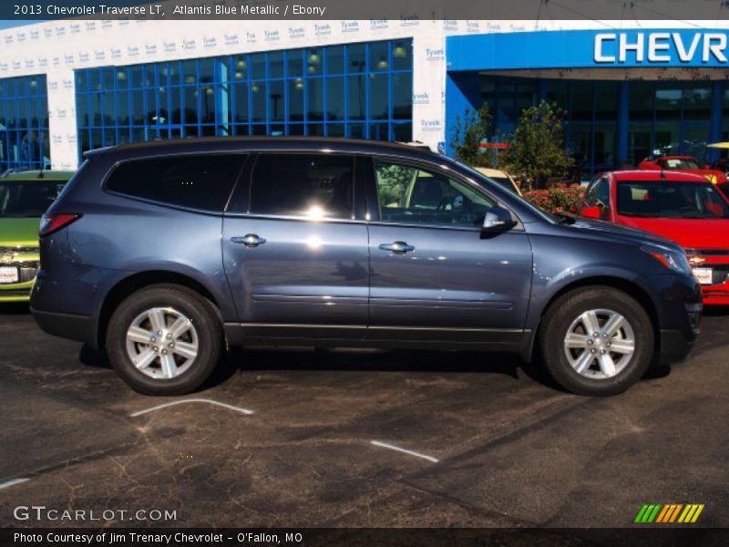 Atlantis Blue Metallic / Ebony 2013 Chevrolet Traverse LT