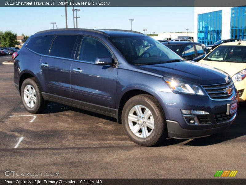 Atlantis Blue Metallic / Ebony 2013 Chevrolet Traverse LT