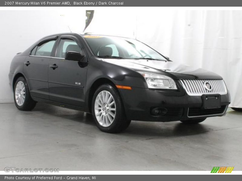 Black Ebony / Dark Charcoal 2007 Mercury Milan V6 Premier AWD