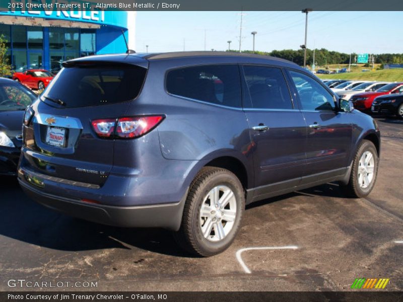 Atlantis Blue Metallic / Ebony 2013 Chevrolet Traverse LT
