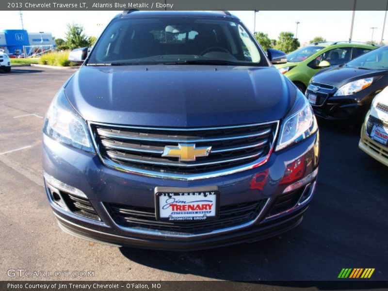 Atlantis Blue Metallic / Ebony 2013 Chevrolet Traverse LT