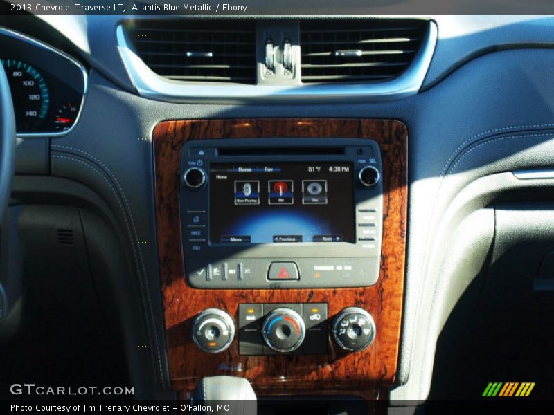 Atlantis Blue Metallic / Ebony 2013 Chevrolet Traverse LT