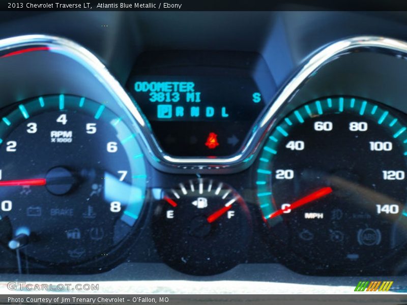 Atlantis Blue Metallic / Ebony 2013 Chevrolet Traverse LT