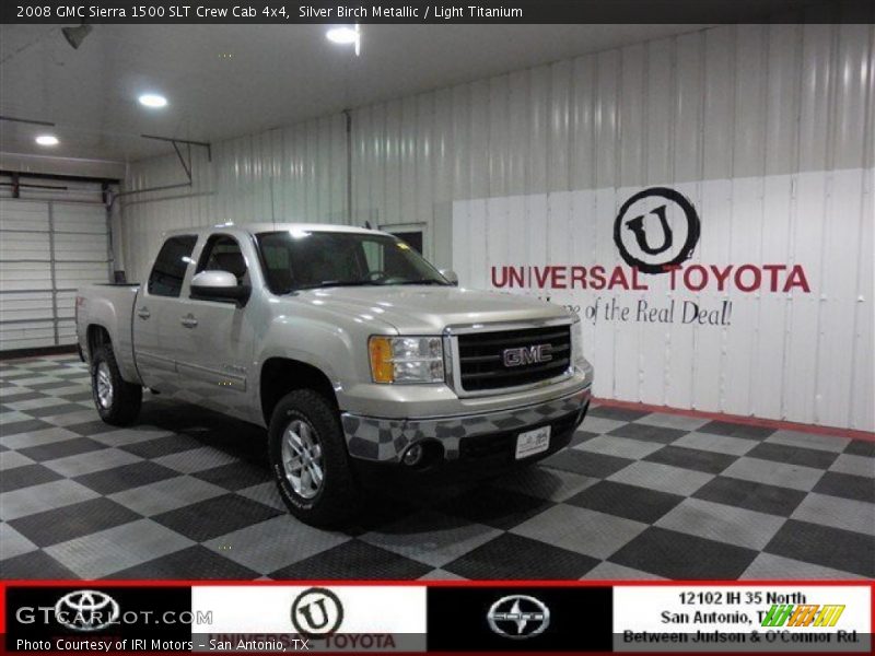 Silver Birch Metallic / Light Titanium 2008 GMC Sierra 1500 SLT Crew Cab 4x4