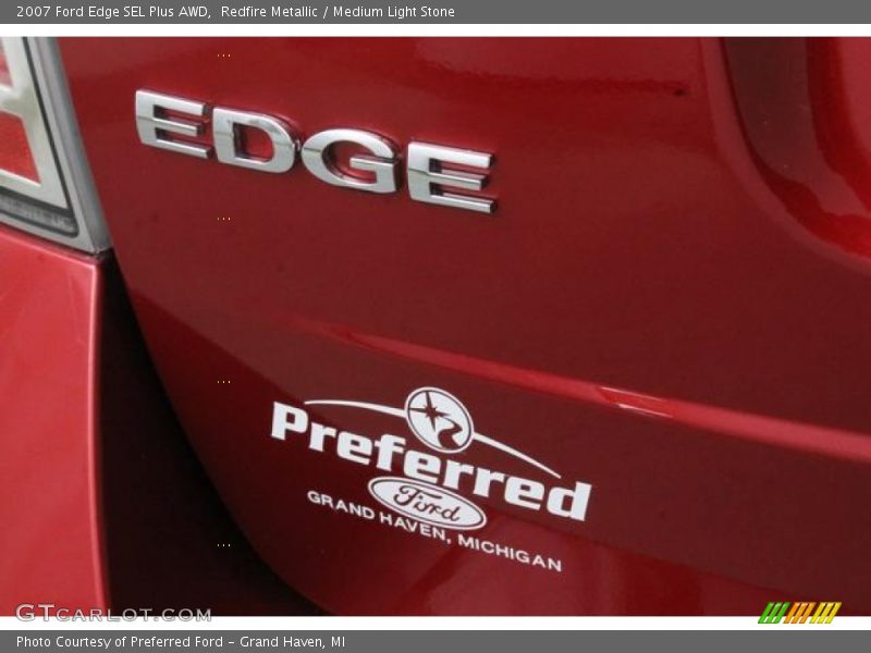 Redfire Metallic / Medium Light Stone 2007 Ford Edge SEL Plus AWD