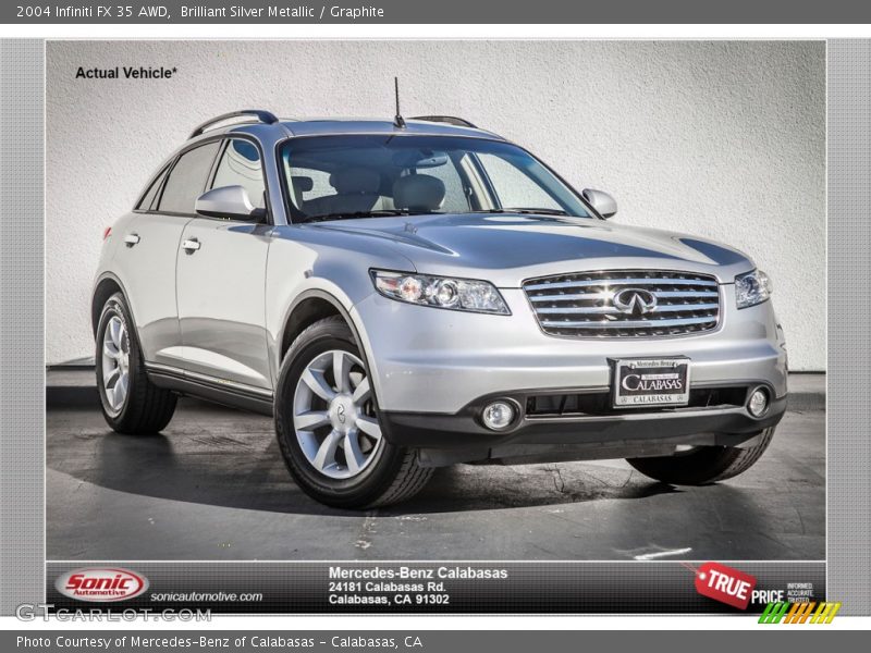 Brilliant Silver Metallic / Graphite 2004 Infiniti FX 35 AWD