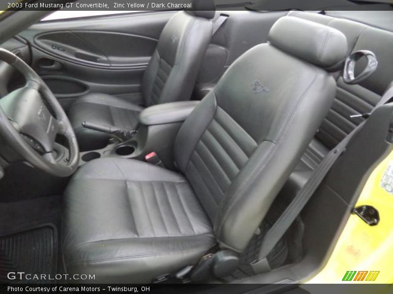 Zinc Yellow / Dark Charcoal 2003 Ford Mustang GT Convertible