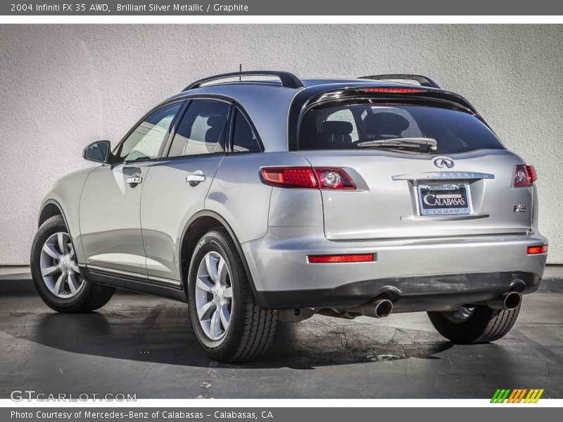 Brilliant Silver Metallic / Graphite 2004 Infiniti FX 35 AWD