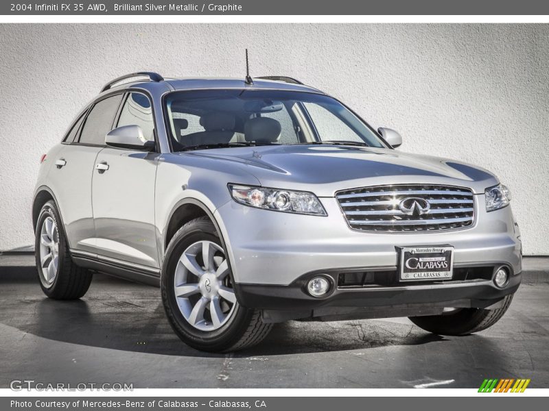Brilliant Silver Metallic / Graphite 2004 Infiniti FX 35 AWD