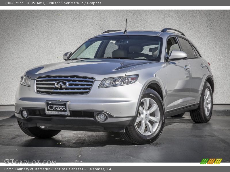Brilliant Silver Metallic / Graphite 2004 Infiniti FX 35 AWD