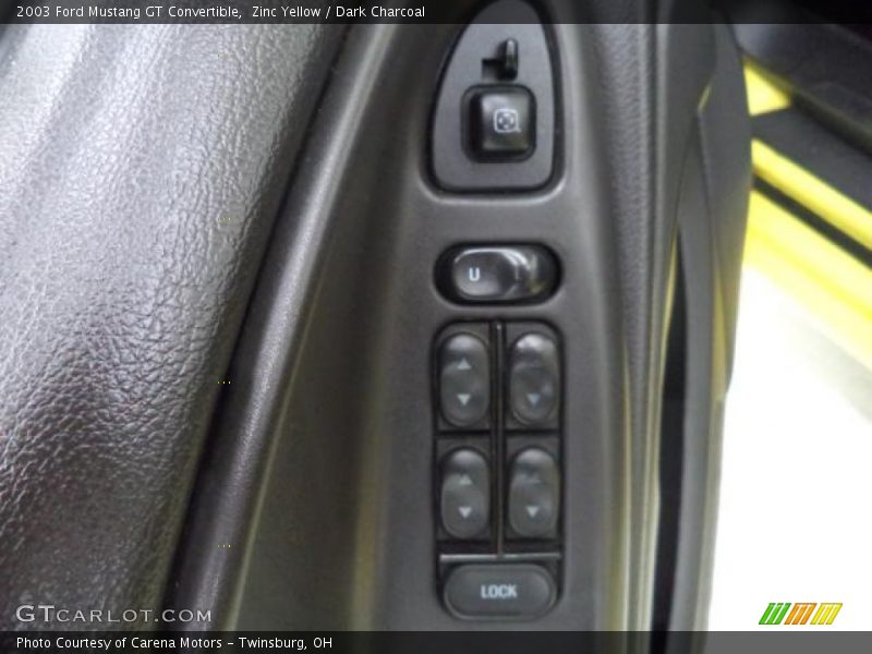 Zinc Yellow / Dark Charcoal 2003 Ford Mustang GT Convertible