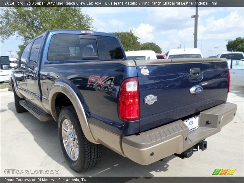 Blue Jeans Metallic / King Ranch Chaparral Leather/Adobe Trim 2014 Ford F250 Super Duty King Ranch Crew Cab 4x4