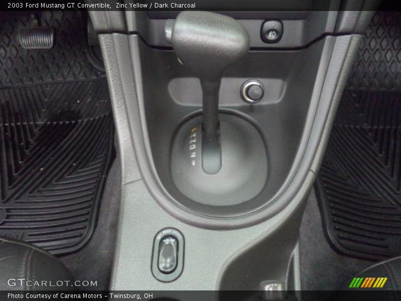 Zinc Yellow / Dark Charcoal 2003 Ford Mustang GT Convertible