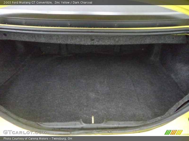 Zinc Yellow / Dark Charcoal 2003 Ford Mustang GT Convertible