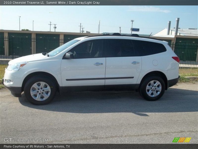 Summit White / Dark Gray/Light Gray 2010 Chevrolet Traverse LS