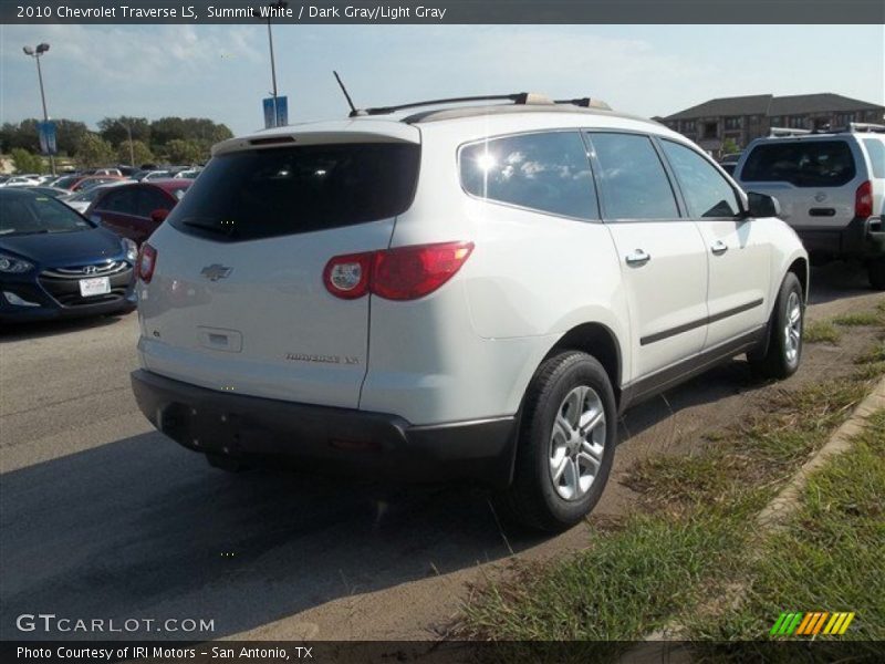 Summit White / Dark Gray/Light Gray 2010 Chevrolet Traverse LS