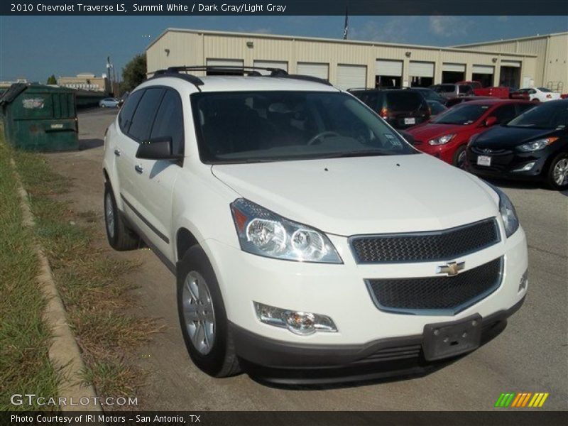 Summit White / Dark Gray/Light Gray 2010 Chevrolet Traverse LS