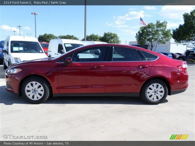 Ruby Red / Earth Gray 2014 Ford Fusion S