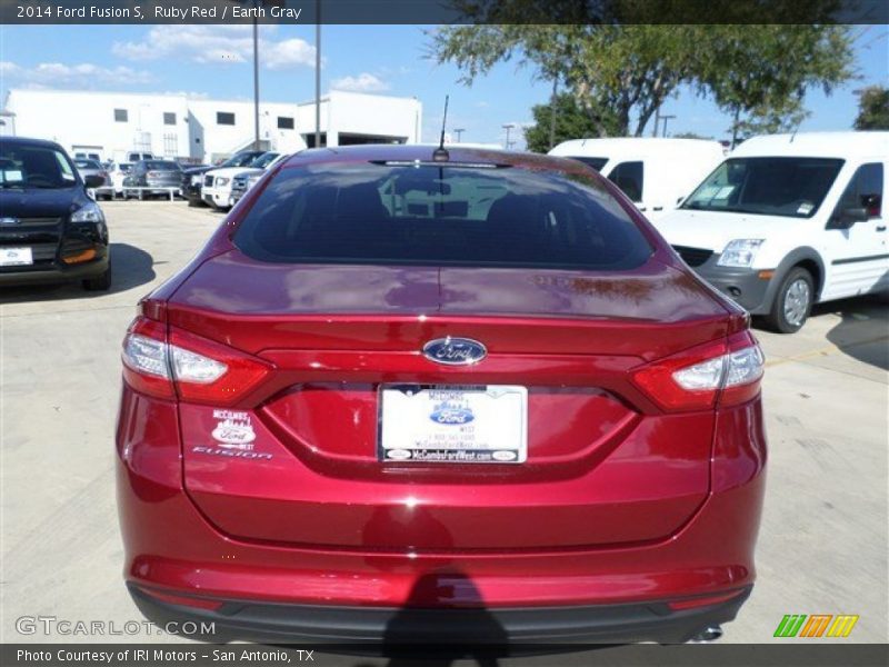 Ruby Red / Earth Gray 2014 Ford Fusion S