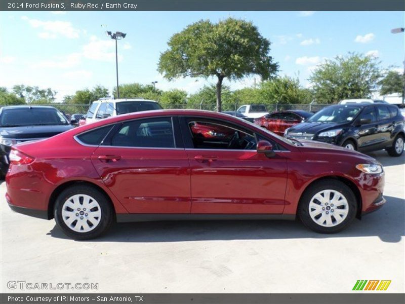 Ruby Red / Earth Gray 2014 Ford Fusion S