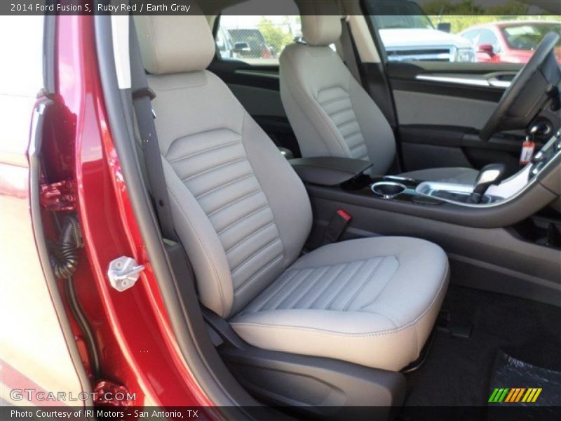 Ruby Red / Earth Gray 2014 Ford Fusion S