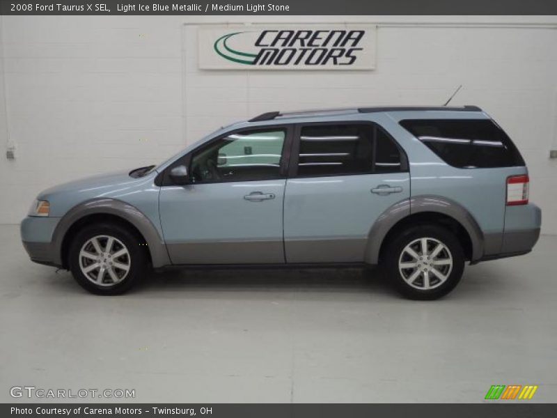 Light Ice Blue Metallic / Medium Light Stone 2008 Ford Taurus X SEL