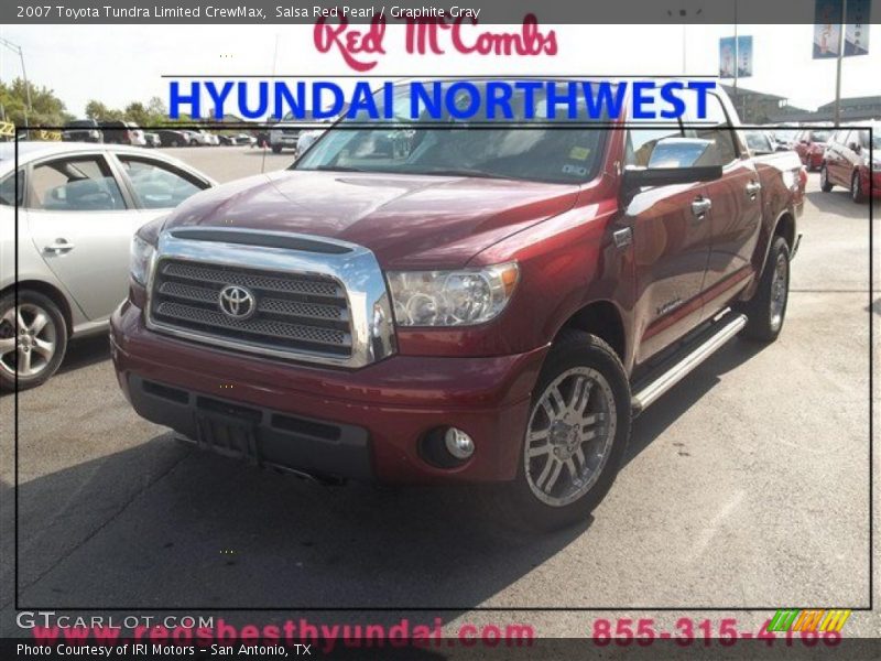 Salsa Red Pearl / Graphite Gray 2007 Toyota Tundra Limited CrewMax