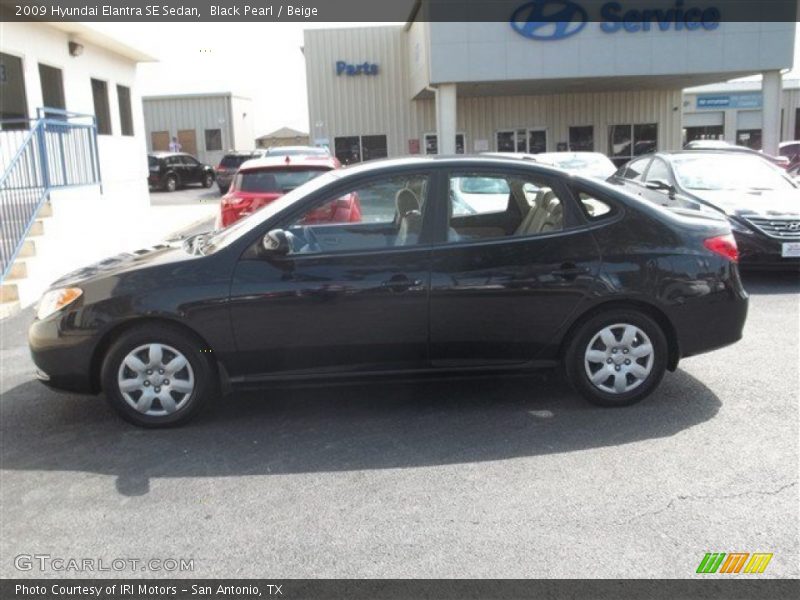 Black Pearl / Beige 2009 Hyundai Elantra SE Sedan