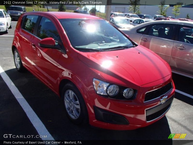 Victory Red / Jet Black/Dark Titanium 2012 Chevrolet Sonic LT Hatch