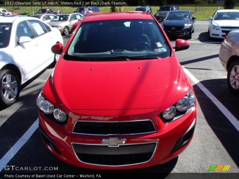 Victory Red / Jet Black/Dark Titanium 2012 Chevrolet Sonic LT Hatch