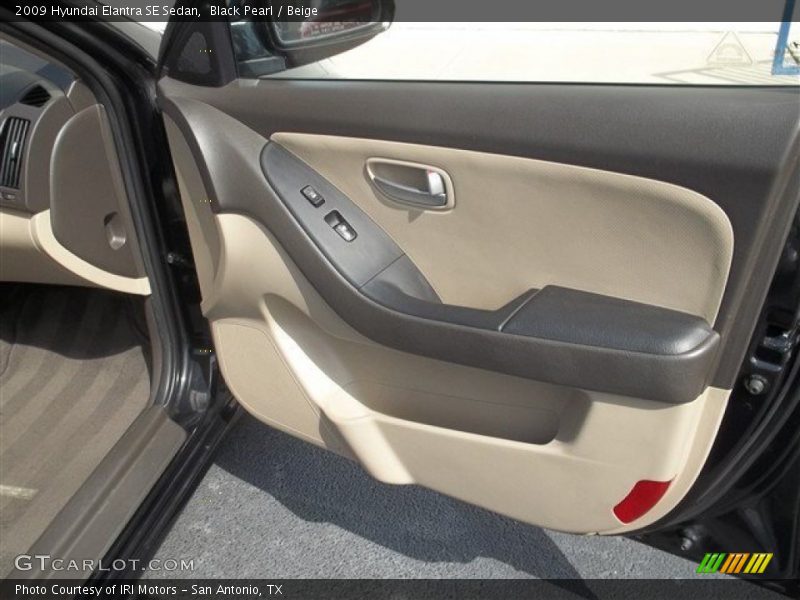 Black Pearl / Beige 2009 Hyundai Elantra SE Sedan