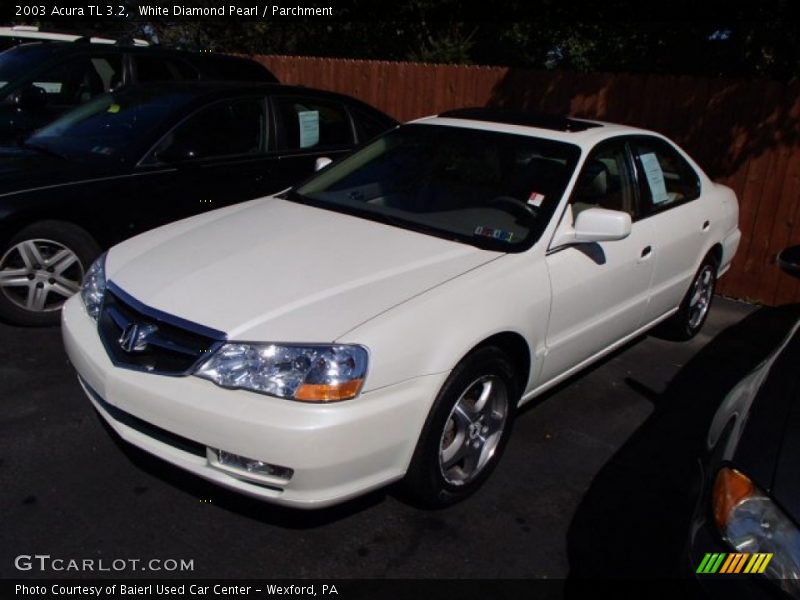 White Diamond Pearl / Parchment 2003 Acura TL 3.2