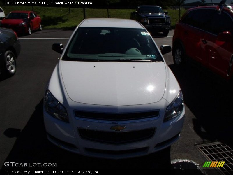 Summit White / Titanium 2011 Chevrolet Malibu LS