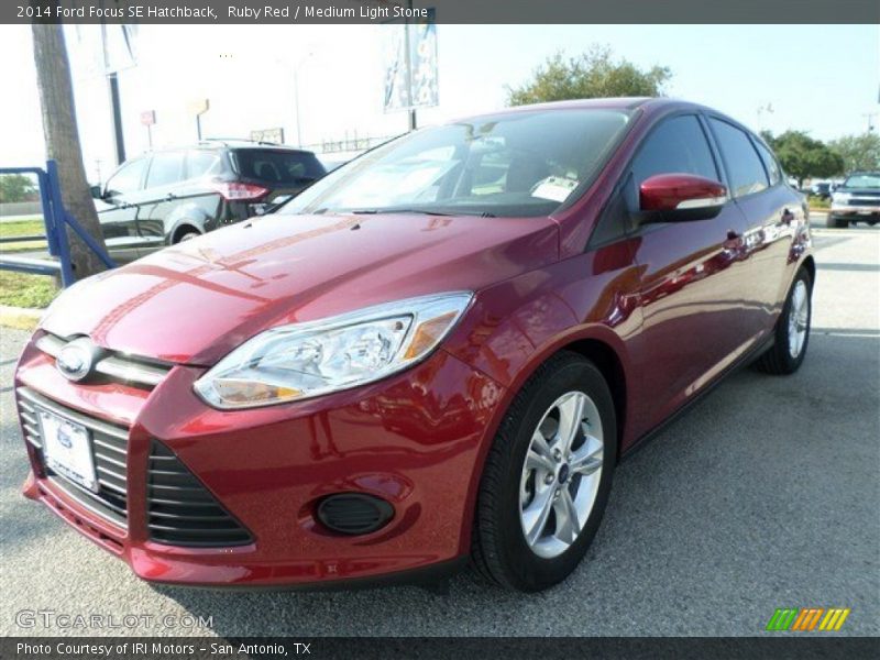Ruby Red / Medium Light Stone 2014 Ford Focus SE Hatchback